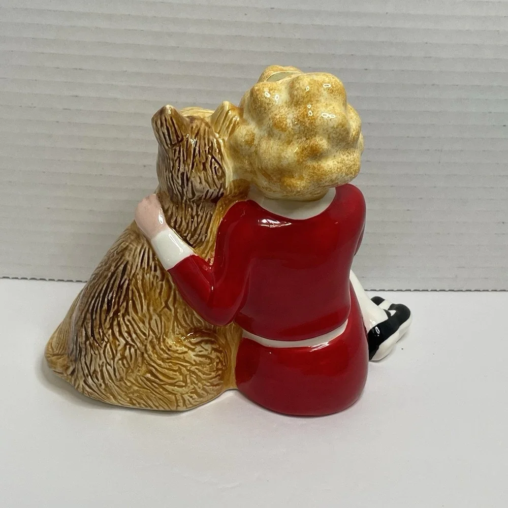 Vintage 1982 Little Orphan ANNIE and SANDY Applause Ceramic PIGGY BANK